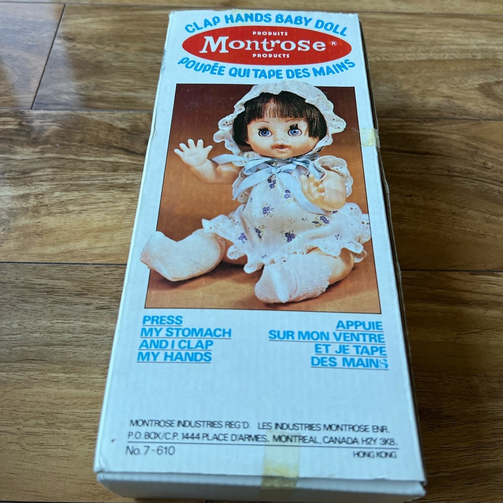 Montrose 60s Clap Hands Baby Doll with original box vintage Hong Kong